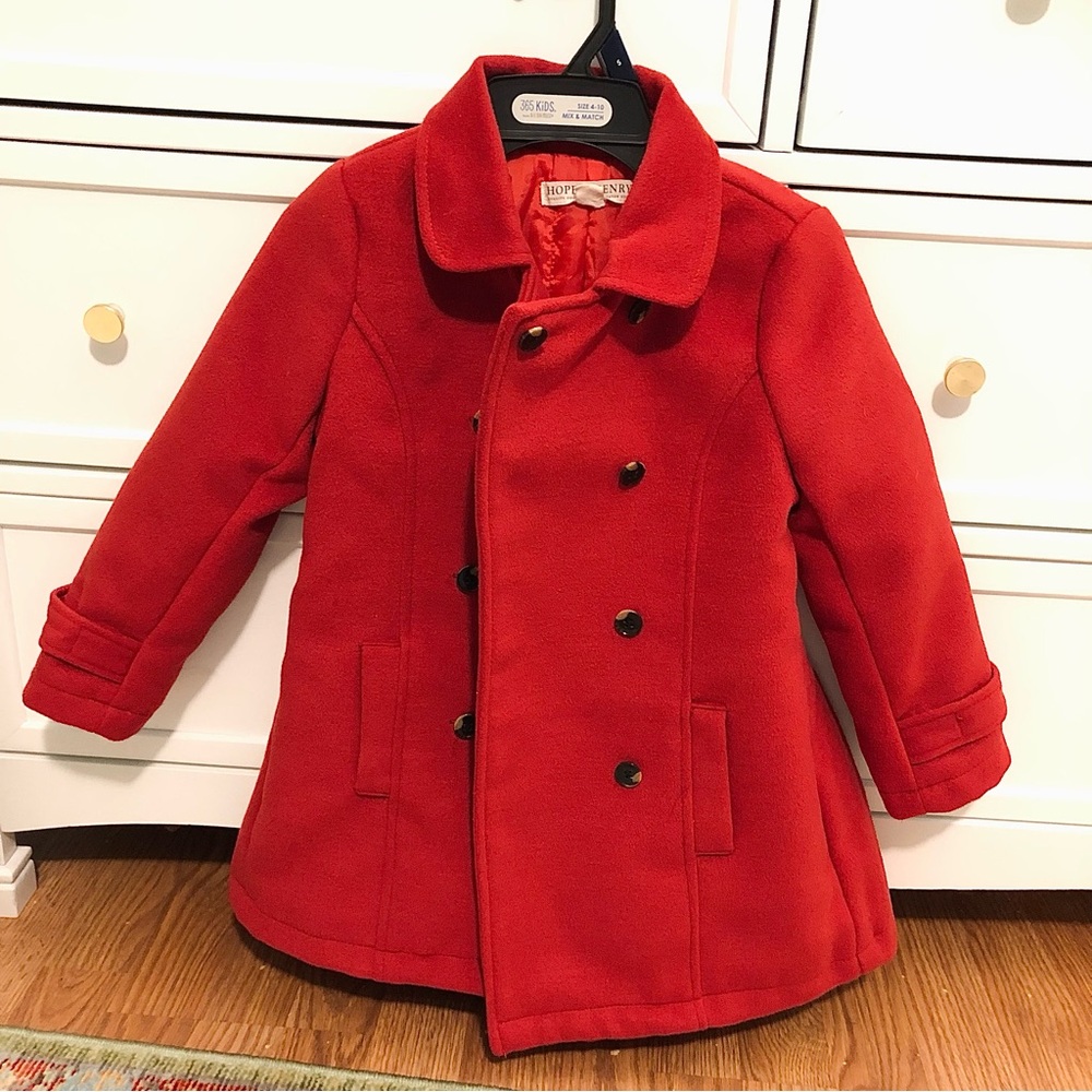 Girl’s Vintage Style Wool Peacoat